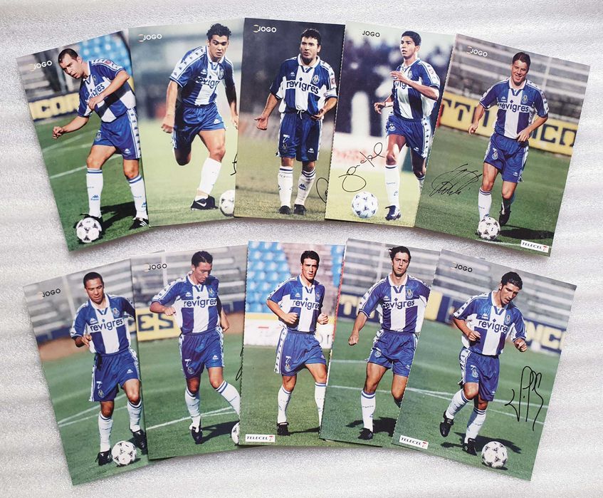 28 Antigos Postais Cromos ~ " F. C. PORTO 1997-98 " ~ Brindes Jornal o Jogo.