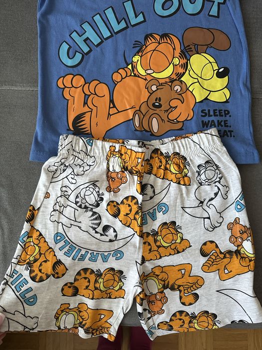 Nowa bawełniana piżama dla chłopca garfield
