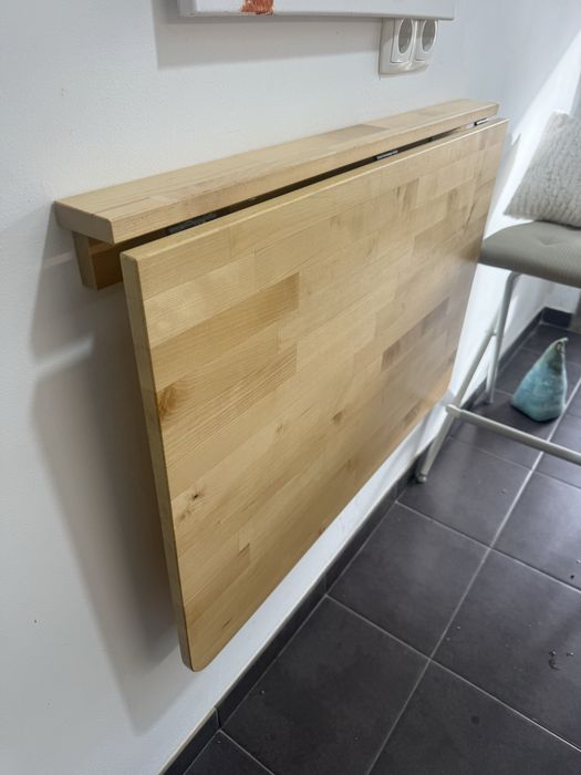 Mesa dobravel parede ikea madeira