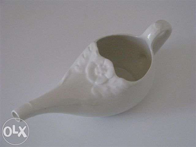 Bule de acamados antigo da Fáb. de Loiça de Sacavém, Gilman & Cta