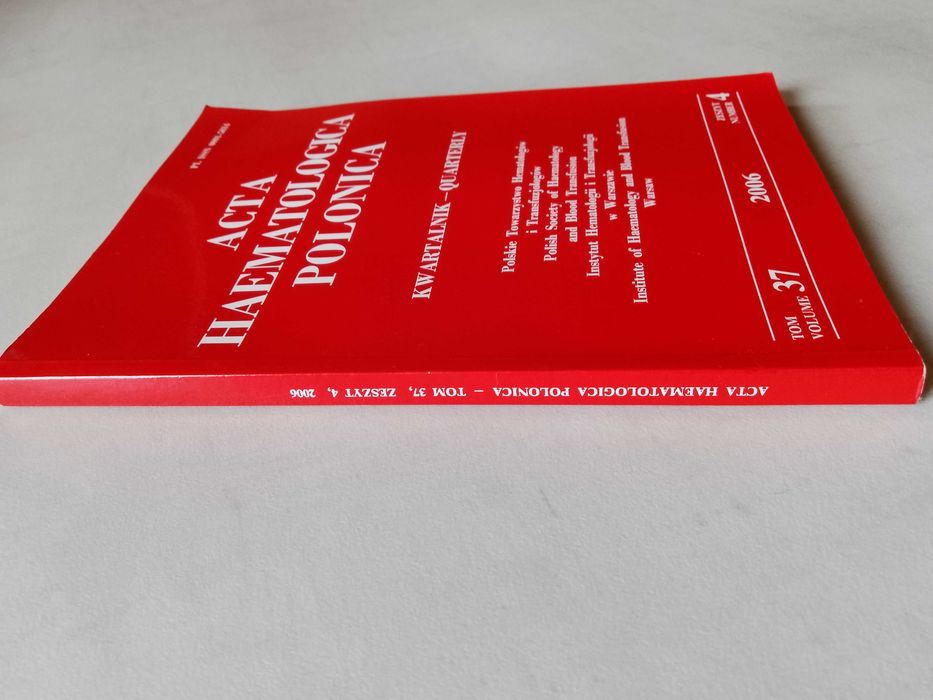 "Acta Haematologica Polonica" 2006, tom 37, zeszyt 4