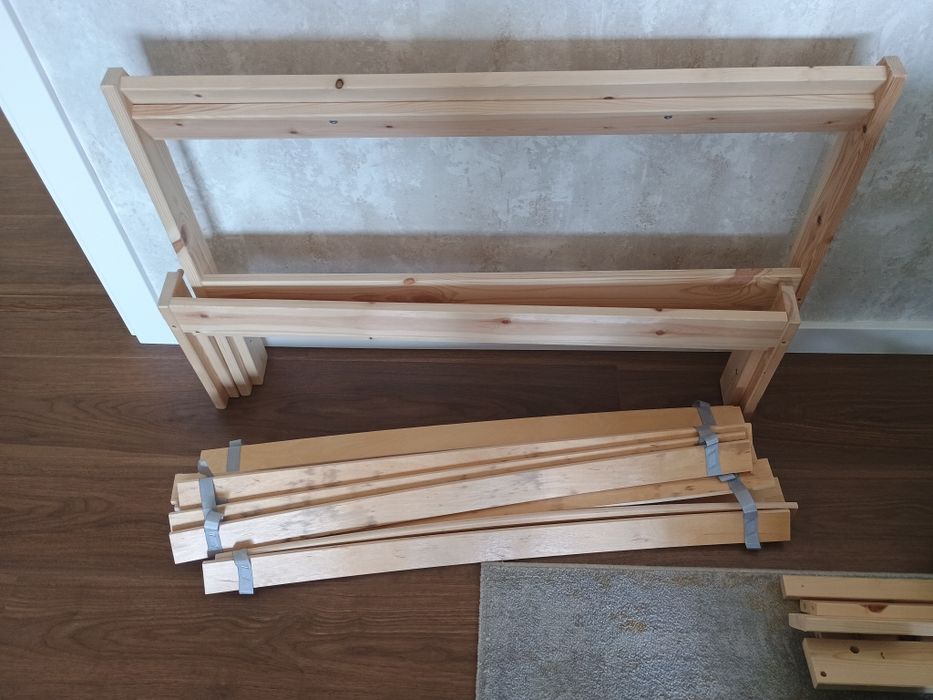 Cama 90x200 - estrado e colchão de viscoelástico