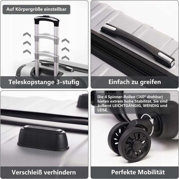 Mała Walizka Kabinowa Twarda Podróżna 38L 56x39cm Bagaż Podręczny