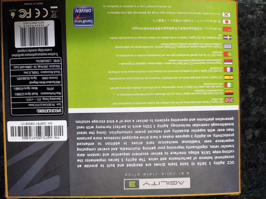 Disco SSD OCZ Agility 3 60GB