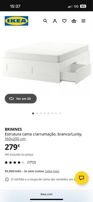 Cama Brimnes Ikea + Estrado Luroy