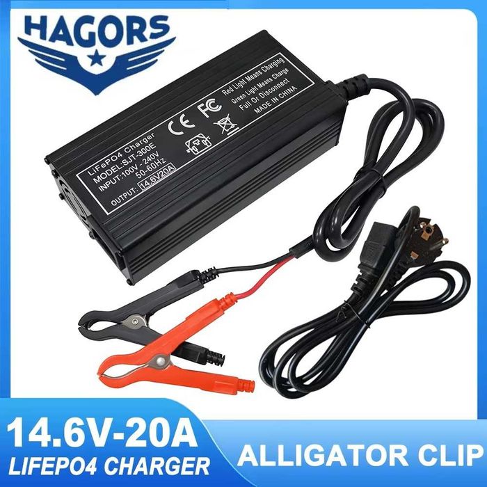 Зарядний пристрій 20A 14.6V LiFePO4 акумулятор 4S (12v)12.8v CC-CV