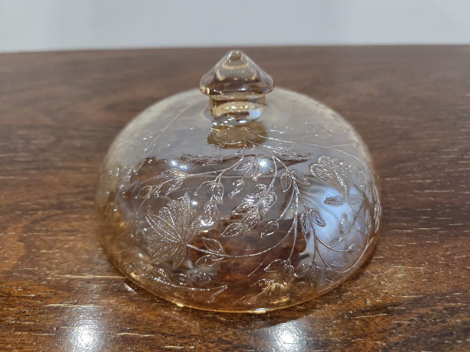 Manteigueira vidro casca de cebola