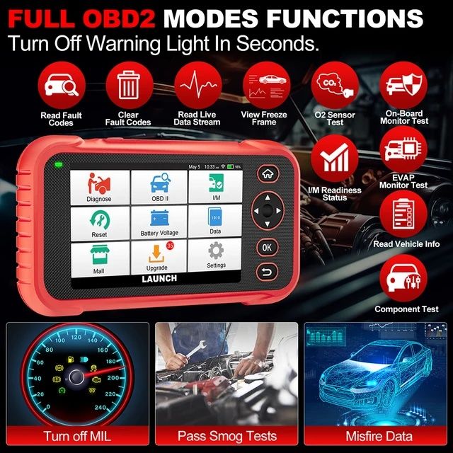 Máquina de diagnóstico Launch CRP129E PLUS touch ANDROID 2GB NOVO