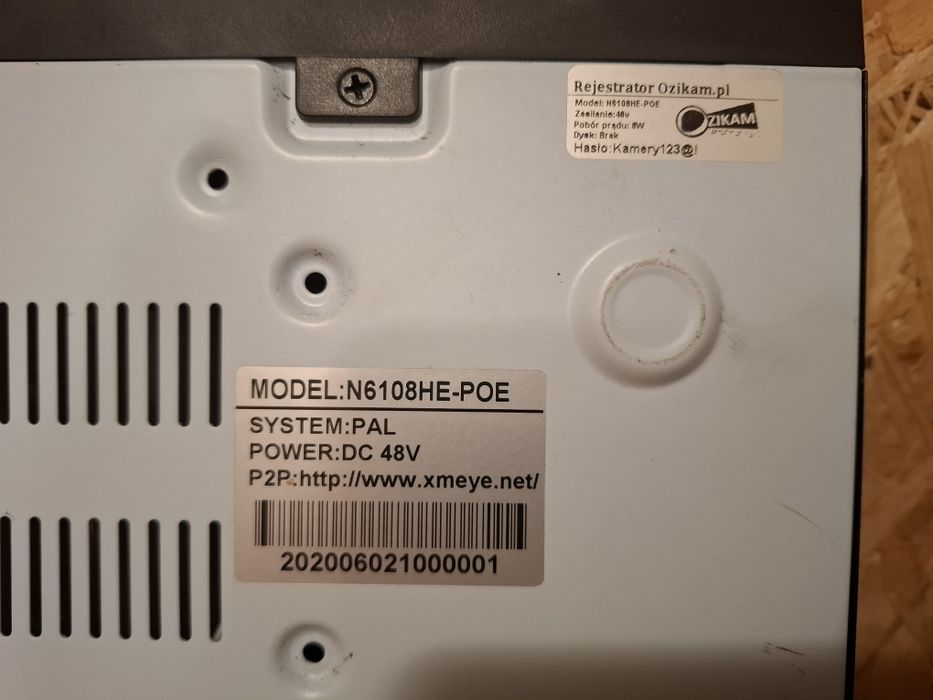 Rejestrator kamer Ozikam N6108HE-POE