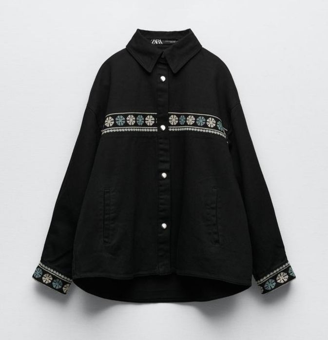 Сорочка ZARA. Рубашка Зара. Верхня сорочка. Куртка джинсова. М