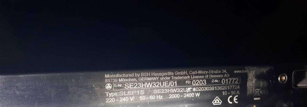 Окремостояча посудомийна машина Siemens