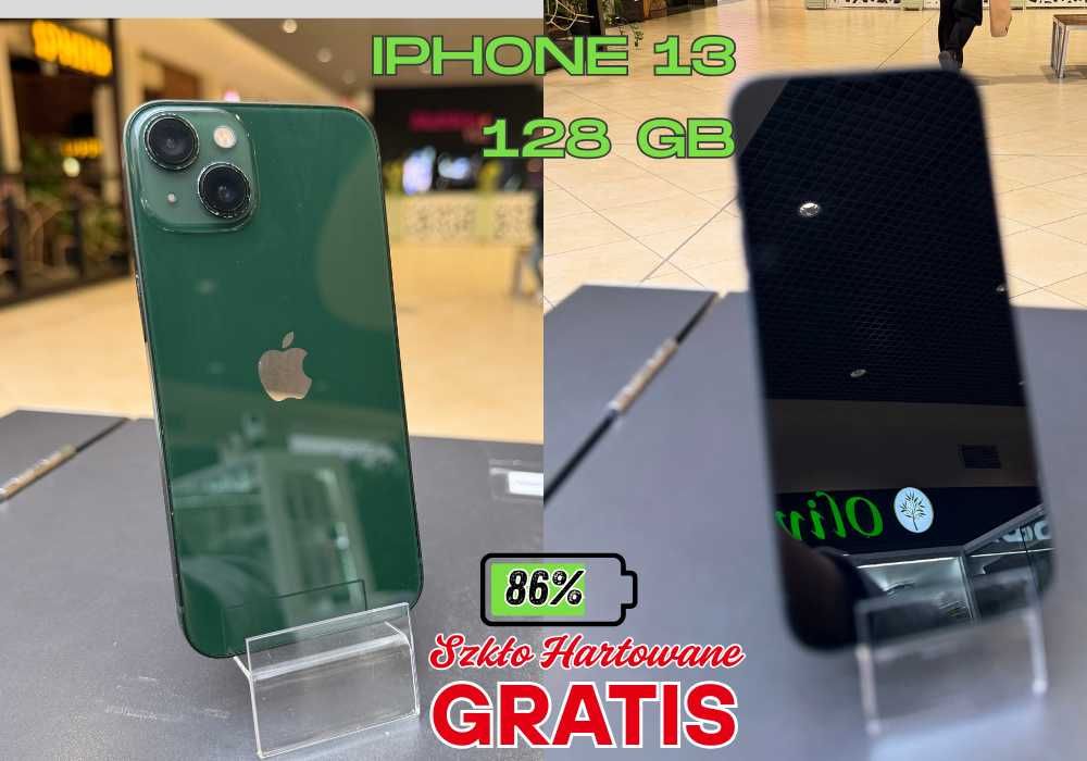Apple iPhone 13 | 128 GB | ZIELONA |  bateria 86% | szkło GRATIS | WIĘCEJ W OPISIE