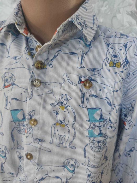 Рубашка сорочка в собачках на 5-6 років