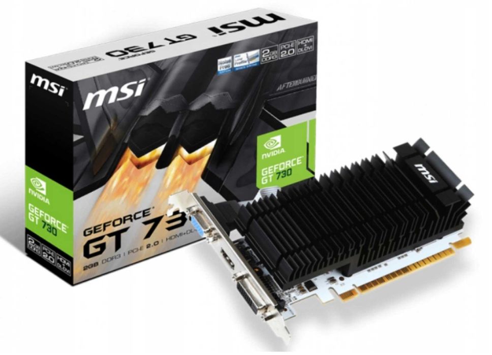 NOWA Karta graficzna MSI GeForce GT 730 2GB + niski śledź Low Profile
