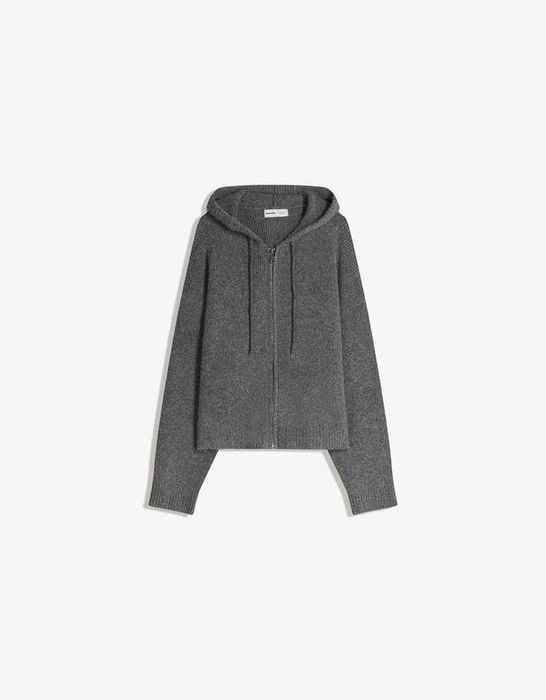 Кардиган із капюшоном і блискавкою Bershka