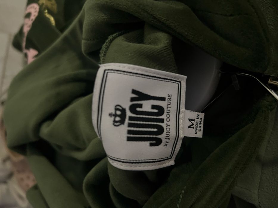 зелена велюрова кофта juicy couture розмір М вінтажна