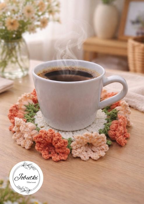 Dzień kobiet- podkładki pod kubek kwiaty