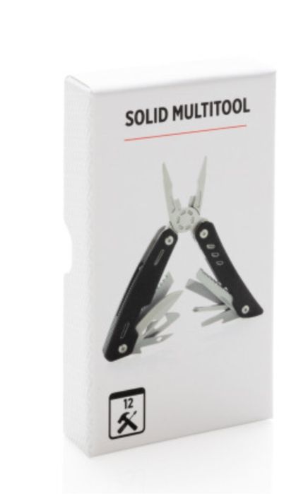 Narzędzie wielofunkcyjne Solid, 12 el. / Czarny P221.351