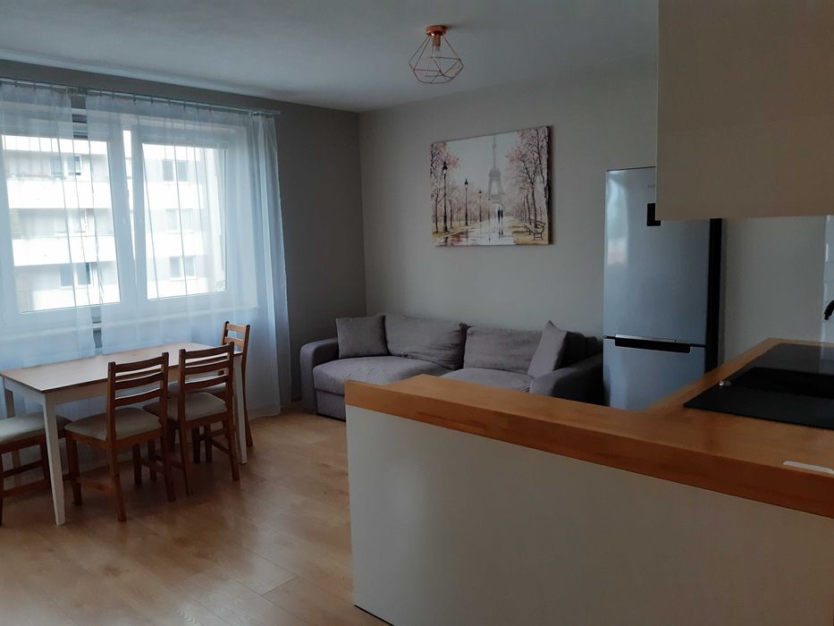 Wynajmę 2-pokojowe mieszkanie 43 m² z klimatyzacją, loggią oraz komórką lokatorską – Kraków, ul. Republiki Korczakowskiej 17