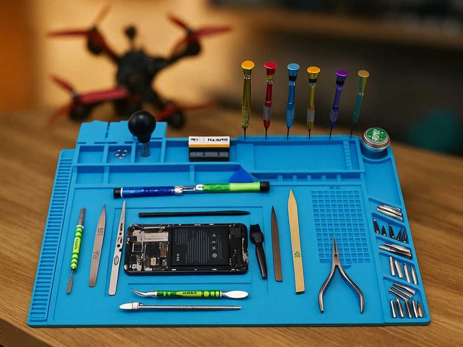 Силіконовий килимок 45×30 см для пайки (магнітний) силиконовый коврик