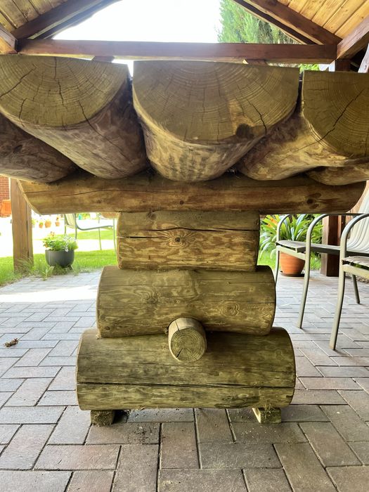 Stół ogrodowy  z bali