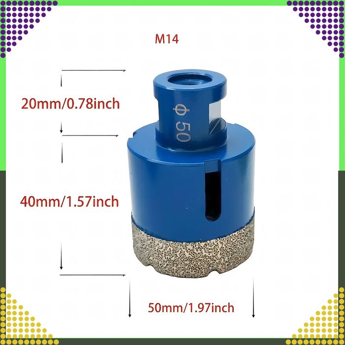 Zestaw Otwornic Koronki Wiertła Diamentowe do Gresu Płytek 6-68 mm