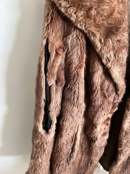 Sobretudo/ casaco de inverno em pele castanho