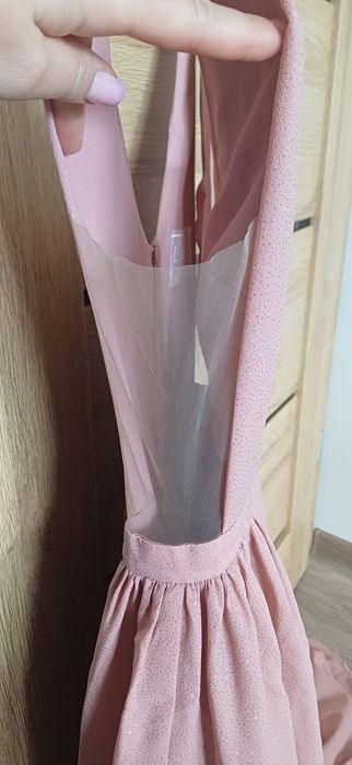 Sukienka Lou Luna pudrowy róż elegancka maxi