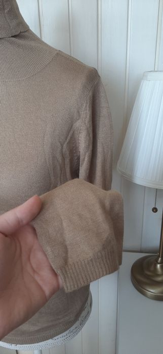 ZARA beżowy golf jedwab I kaszmir M 38