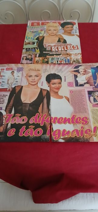 Capa Bravo + artigo Miley e Rihanna