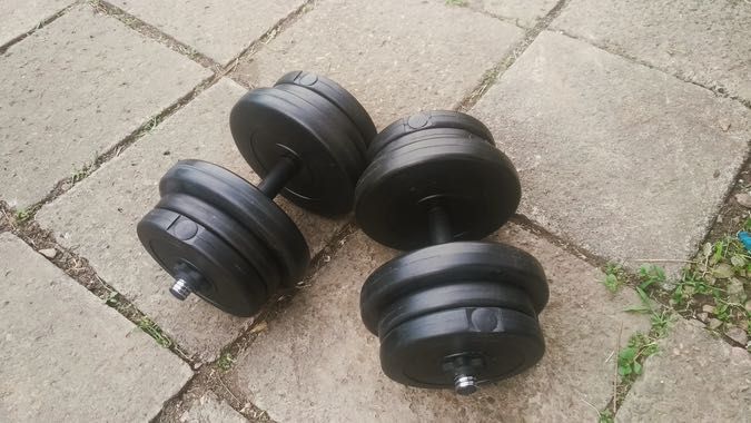 ЗНИЖКА Комплект розбірних гантелей 2 шт по 21 кг зі змінними дисками