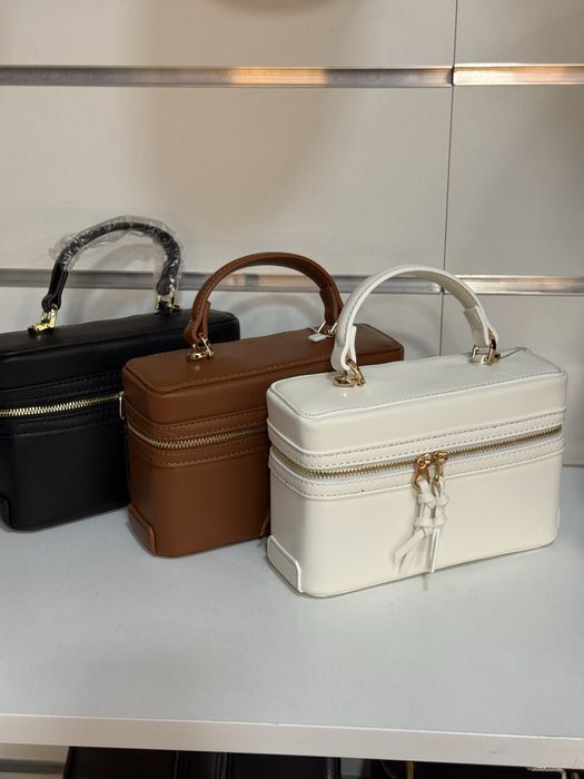 Сумка Zara рожева чорна біла коричнева
