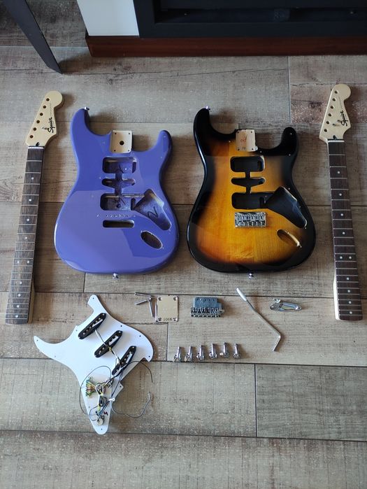 Corpo, braço e  partes para guitarra tipo Strat
