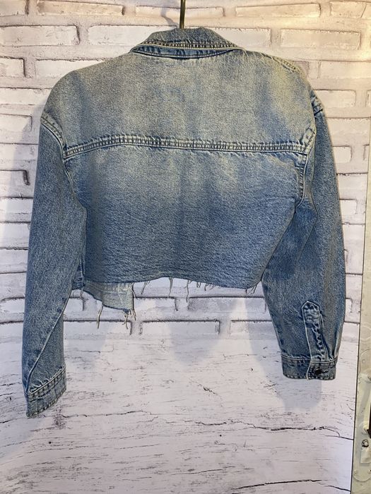 Джинсовая укороченная куртка S