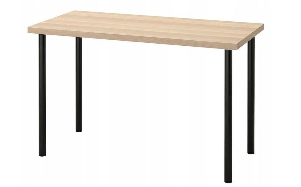 6 sztuk. Biurko IKEA LAGKAPTEN ADILS 120x60 dąb bielony / czarne NOWE/ 6 sztuk