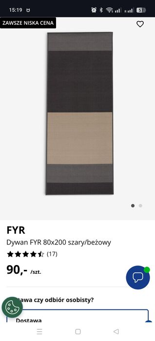 Dywanik do przedpokoju Jysk Fyr