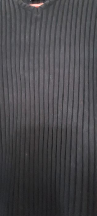 Czarny sweter prążkowany bawelna S  sweterek JP casuals