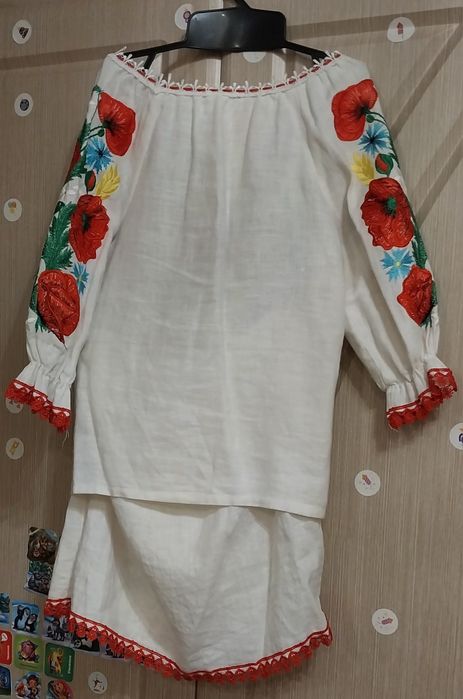Вишитий костюм з льону: 116 розмір