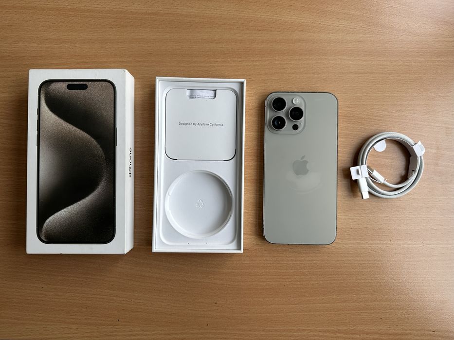 iPhone 15 Pro Max | 256GB | Stan Idealny | Natural Titanium | Warszawa