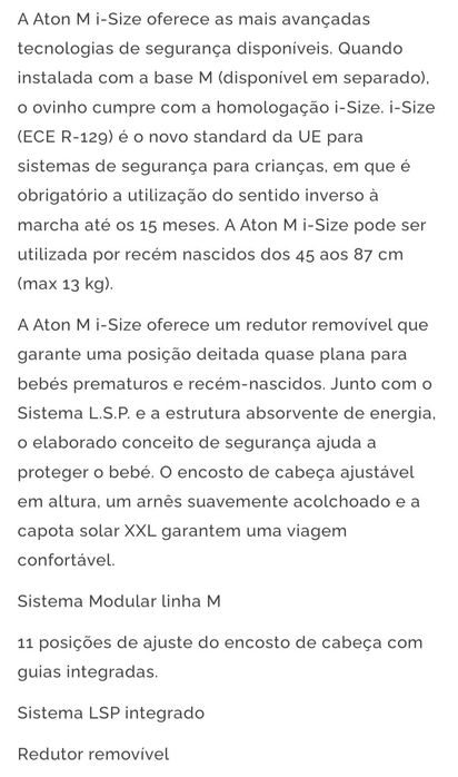 Ovos cybex Aton M i-size