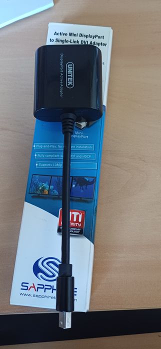 Unitek adapter mini DisplayPort na Dvi-Ż Sapphire