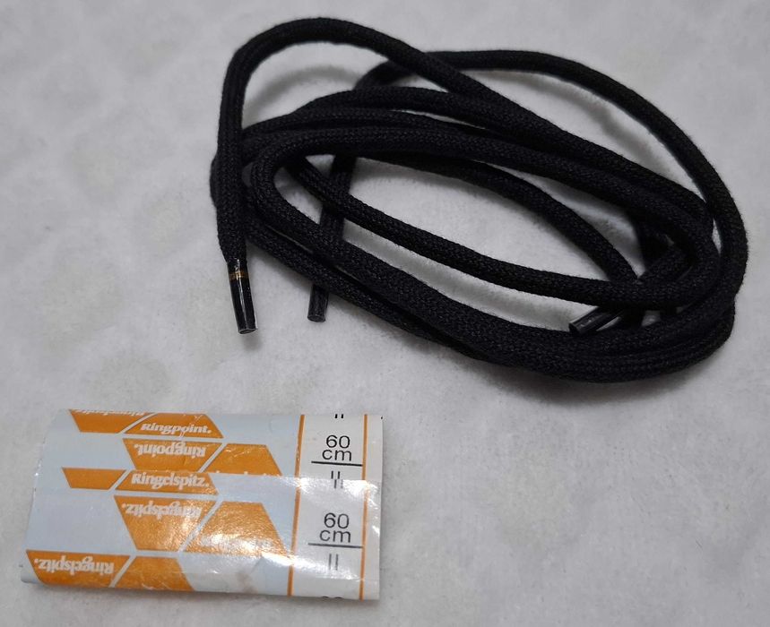 Sznurówki 60cm, okrągłe 5mm, czarne, Ringelspitz, Ringpoint