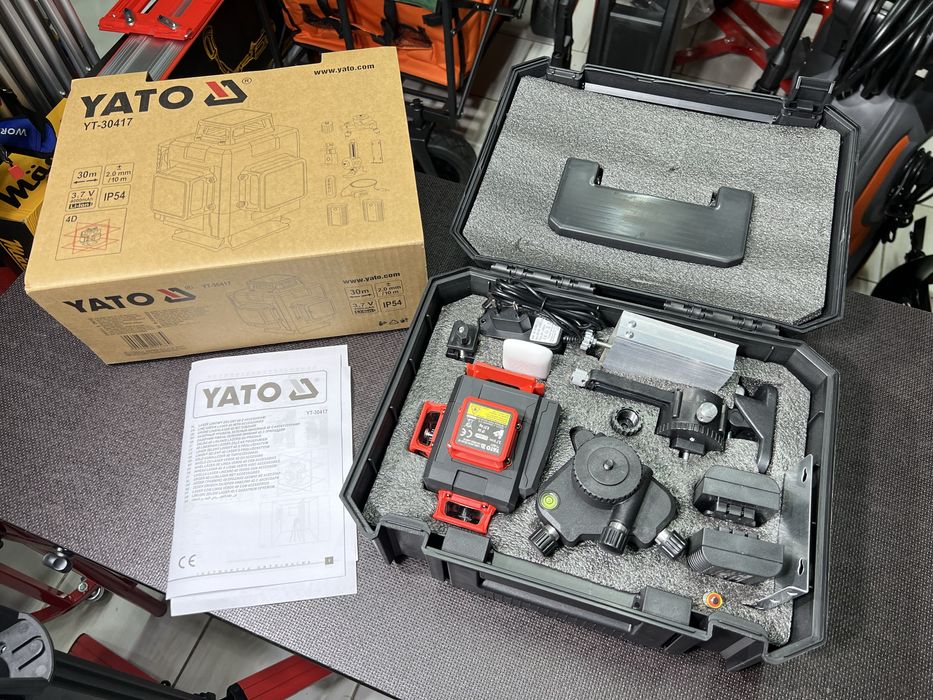 Лазерный уровень 4D YATO YT-30417 Зеленый луч