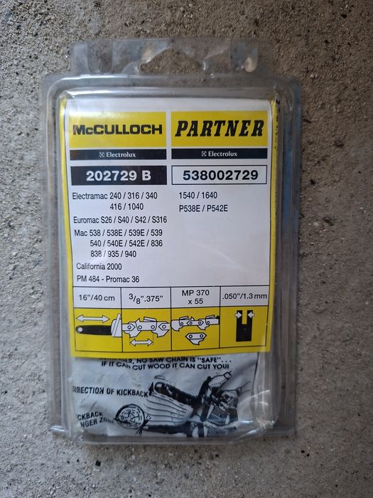 Corrente para Motosserra McCulloch / Partner (16" / 40cm) - Novo