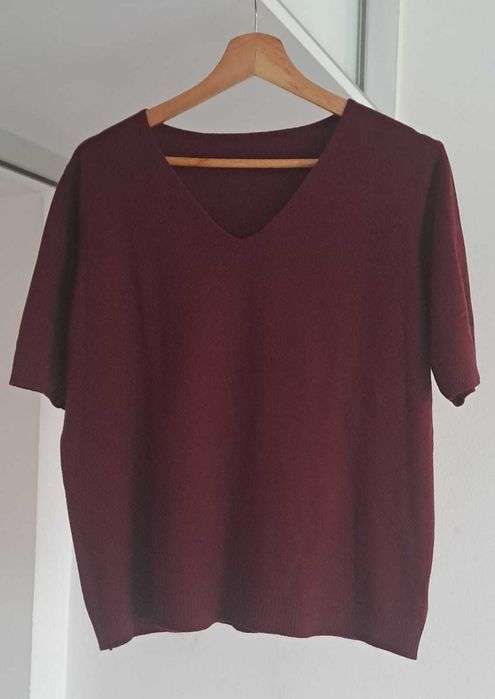 Bluzka sweterkowa w kolorze bordo SHEIN – rozmiar XL