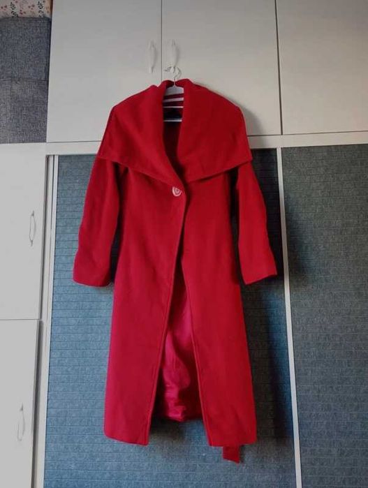 Elegancki płaszcz wełniany vintage Monsoon