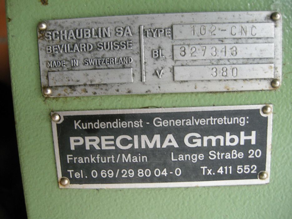 Tokarka Schaublin 102 CNC