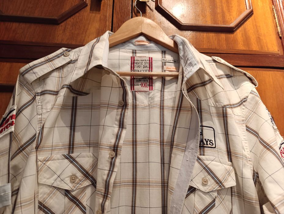 Camisa Springfield 100% Algodão, manga curta, 2 bolsos Tam. XXL - Nova