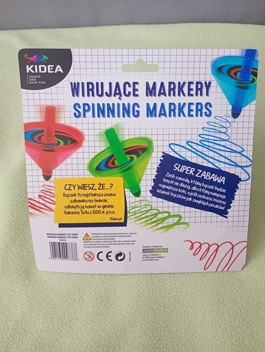 Zestaw Kidea wirujące markery i stempel do nauki zegara