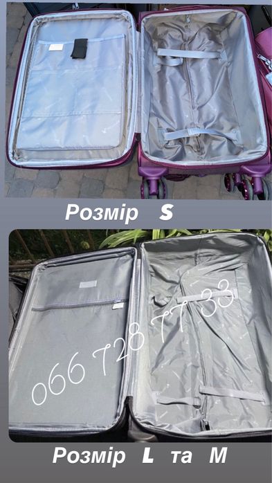 Валіза  THREE BIRDS ,на 4-х колесах .Всі розміри і кольори .